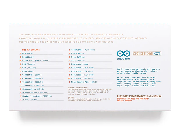 A000010 ARDUINO - KIT WORKSHOP BASE LEVEL