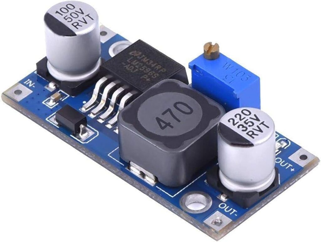 Besomi Electronics LM2596 DC-DC Stepdown Power Supply Module - Compact and Efficient Voltage Regulation - Reliable Power Conversion Without Display - Ideal for DIY Electronics.