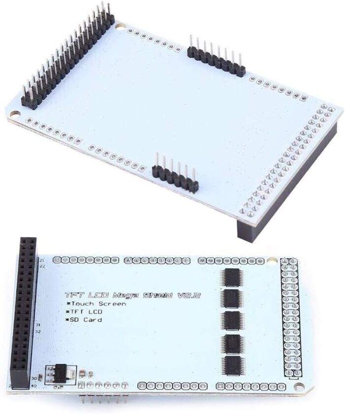 TFT LCD Mega Expansion Shield V2.2 for Arduino MEGA -Dual-Mode Compatibility (8-bit and 16-bit) - Simultaneous SD Card and Touch Function Support