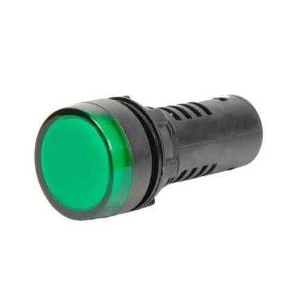 AD16-16C 24V Green LED Indicator - Industrial Electrical Indicator Light with 16mm Hole Diameter