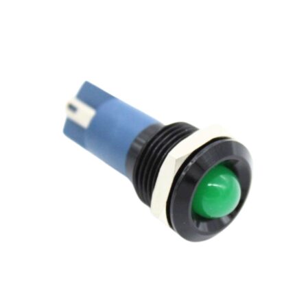 LED Indicator Light - AC/DC 24V, 8mm Mounting Hole, Green Light Color .