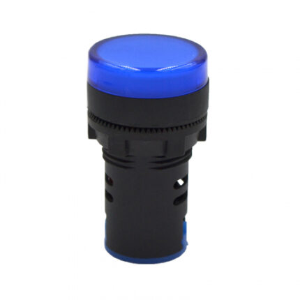 AD60-22DC AC 220 24V Blue LED Indicator - Industrial Electrical Indicator Light with 16mm Hole Diameter.