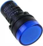 LED Indicator Light AD16-22D/S31 - Industrial-Grade 22mm Electrical Indicator with Vibrant Blue Light.