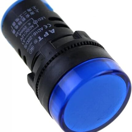 LED Indicator Light AD16-22D/S31 - Industrial-Grade 22mm Electrical Indicator with Vibrant Blue Light.