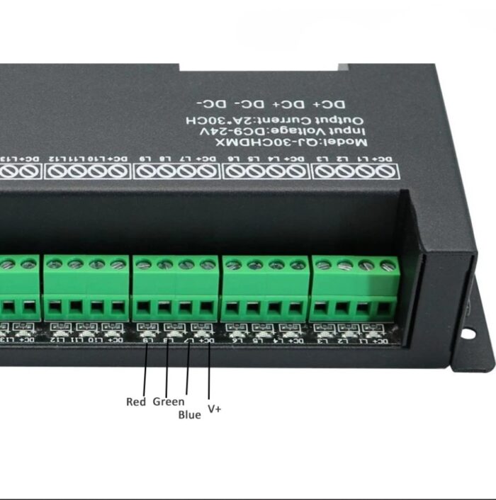 DMX 512 Decoder 30 Channels - RGB LED Strip Light Controller Dimmer - Hot Selling DC 9V-24V.