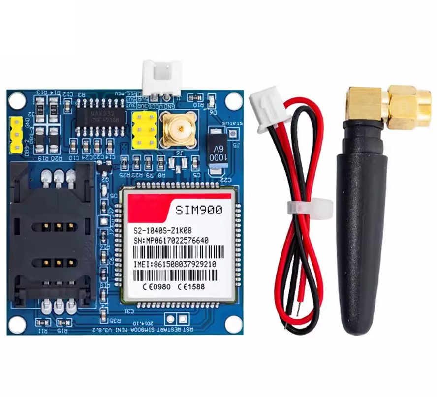 SIM900 Wireless Extension Module GSM GPRS Board with Antenna - Reliable Wireless Connectivity with SIM900 Chip - Dual Power Supply Options - Ideal for Radio Antennas