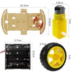 2WD Car Kit -Motor Smart Robot Car Chassis Kit Speed Encoder Battery Box 2WD Tracking Obstacle Avoidance Intelligent Car DIY Kit- FOR ARDUINO, DIY Smart Car Robot Chassis with Motors and Wheels