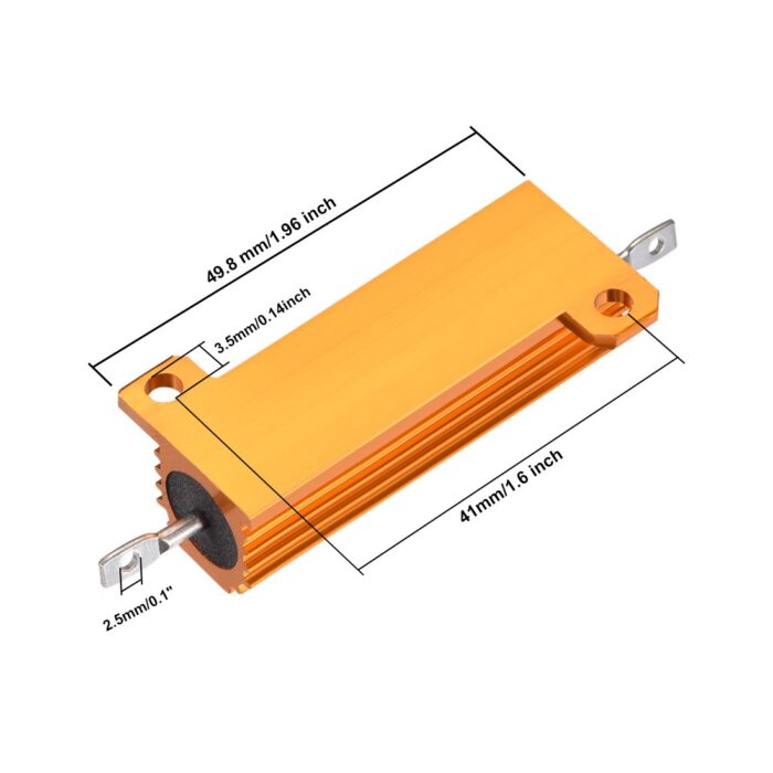 Aluminum Wirewound Resistor 6 Ohm 50 Watt- High Power Rating for Industrial Applications