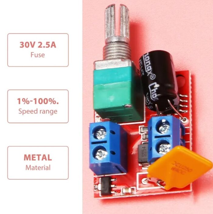 SKU-7780- Mini DC Motor PWM Speed Controller 3V 6V 12V 24V 35VDC 90W 5a DC Motor Speed Control Switch LED Dimmer