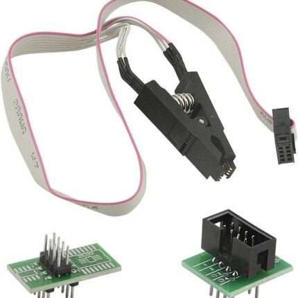  SOIC8 SOP8 EEPROM 93CXX/25CXX/24CXX Online Programming 2 Adapters Alligator Clips USB Programmer